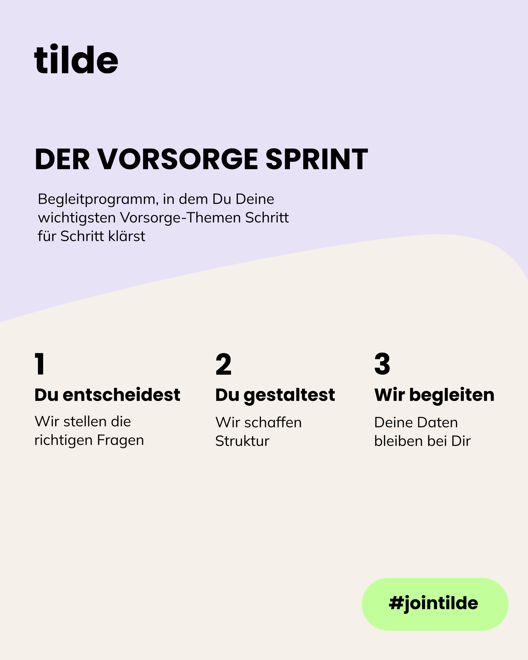 tilde Vorsorge-Sprint