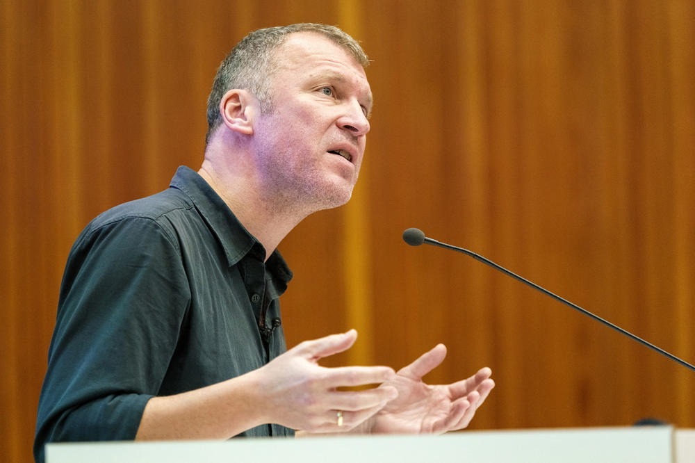 Plädoyer fürs autobiografische Schreiben: Andreas Maier am 28. November 2018 an der Freien Universität Berlin.