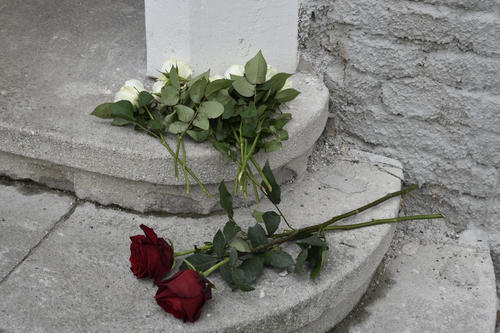 Vor der Ihnestraße 22. In dem Gebäude befand sich von 1927 bis 1945 das Kaiser-Wilhelm-Institut (KWI) für Anthropologie, menschliche Erblehre und Eugenik. Die Kaiser-Wilhelm-Gesellschaft ist die Vorgängerin der Max-Planck-Gesellschaft.