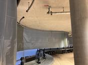 ... während der Sanierungsarbeiten war es in der Bibliothek gespenstisch leer.