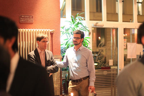 Dr. Sven Klussmann (li), Noxxon Pharma AG und Wolfgang Lauterbach vom Start-up sorglos internet.