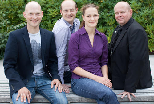 Das Siegerteam Laubwerk GmbH (v.l.): Philip Paar, Timm Dapper, Jalda Schaback, Dr. Wieland Röhricht