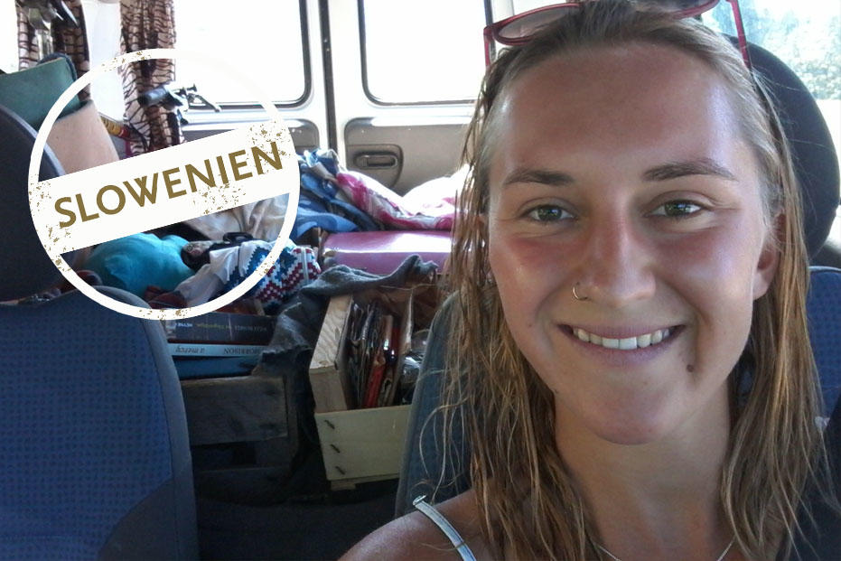 Auf vier Rädern unterwegs: Sonja Poschenrieder auf dem Weg nach Ljubljana, in die Hauptstadt Sloweniens.