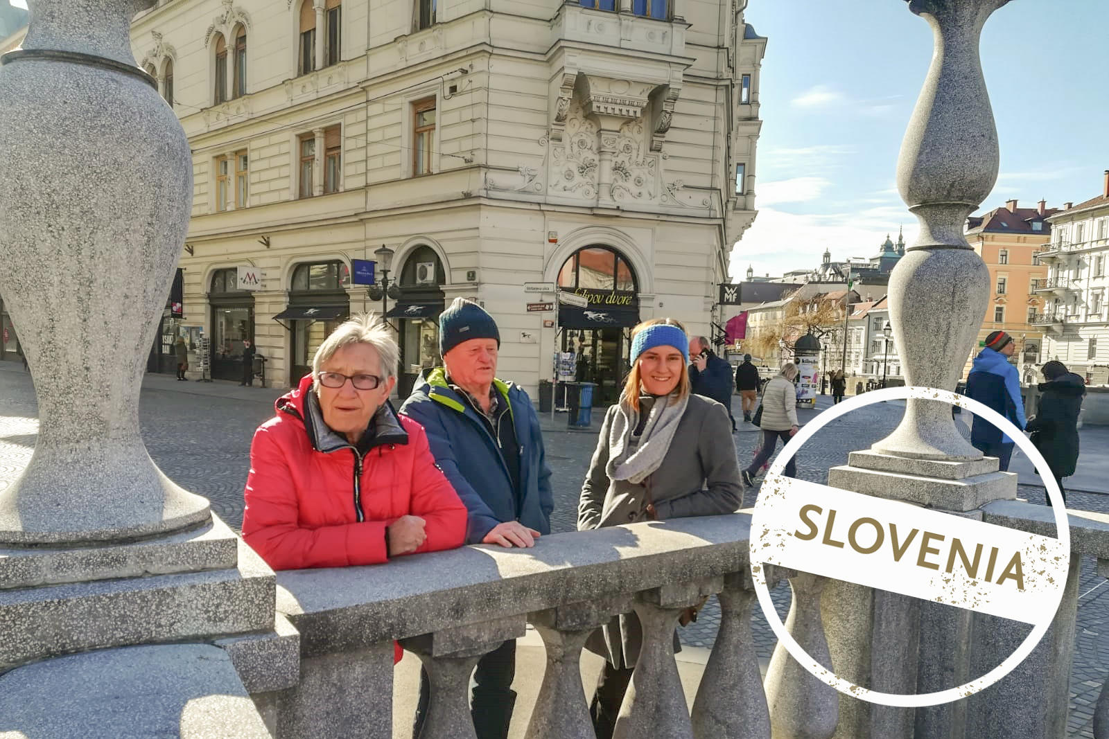At the end of her stay in Ljubljana, Sonja Poschenrieder was visited by her grandparents Resi and Rudi.