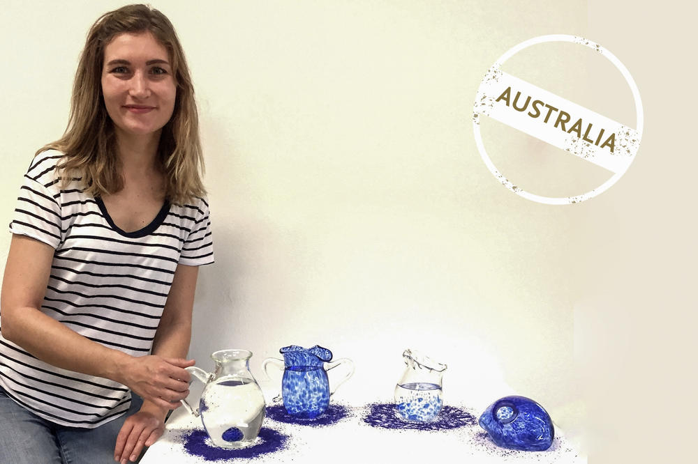 In a glassblowing class Jennifer Gaschler made vases in a surrealist style reminiscent of glass in its molten state.