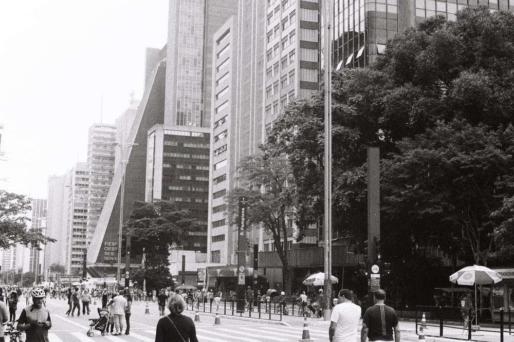 Avenida Paulista in São Paulo on a Sunday during the pandemic.