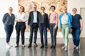 From left to right: Nadine Burda-Martin, Gerke Schlickmann-Ringswandl, Günter M. Ziegler, Corinna Tomberger, Katharina Schmidt, Brigitte Reysen-Kostudis, Katja Wolff