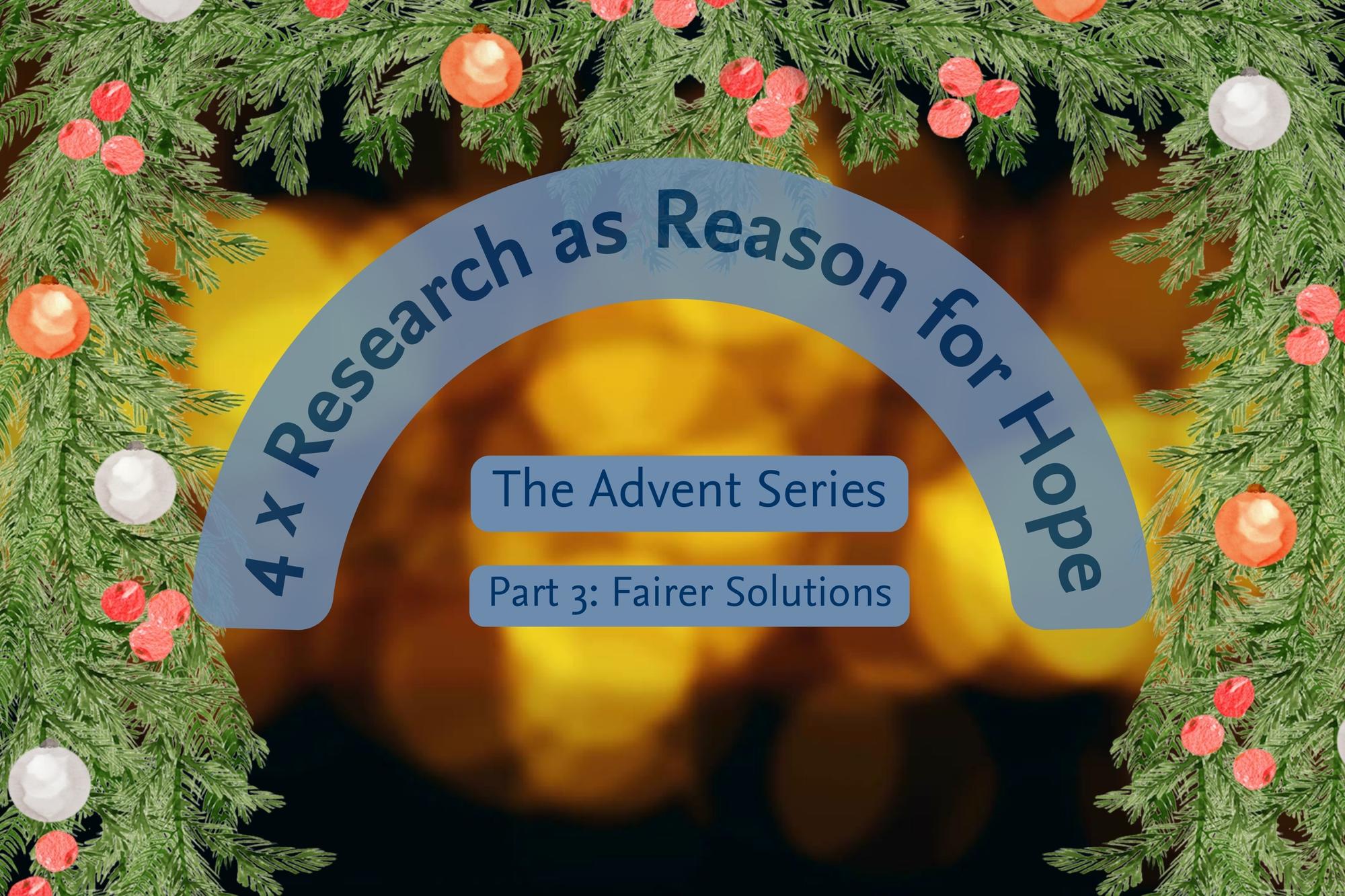 Not everything is as grim as it seems. During the Advent season, we are presenting four research topics that offer reason for hope.