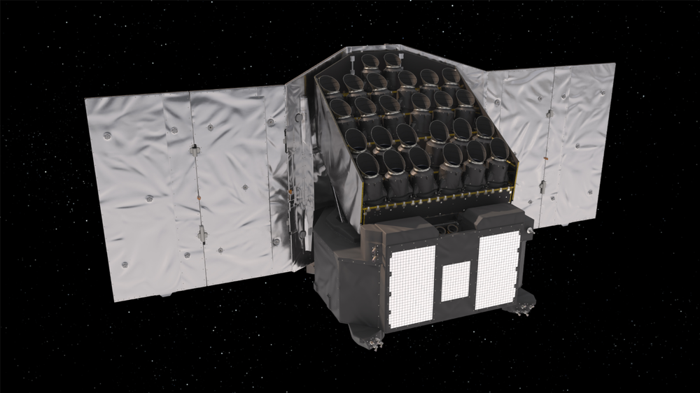 Visualization of the new space telescope PLATO.