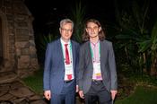 Professor Peter Scholze, Fields Medalist, with Professor Ziegler, FU-President, at Reception in Rio de Janeiro