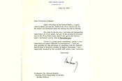 On July 11, 1963, President Kennedy sent a thank you note for being made an honorary citizen of the university.