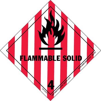 Danger label flammable solids