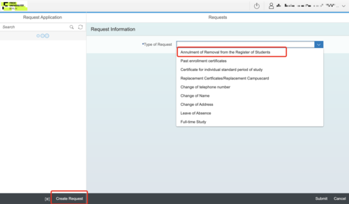 Annulment of Removal from the Register of Students