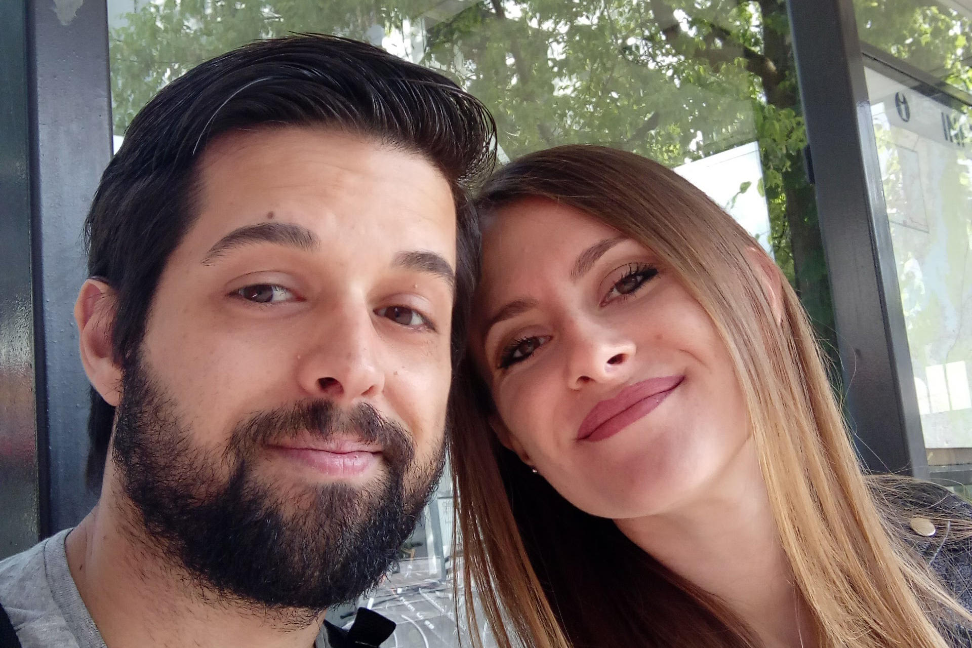 Selfie in Berlin: Felipe S. Henriques aus Portugal und die Italo-Albanerin Eneida Paco.