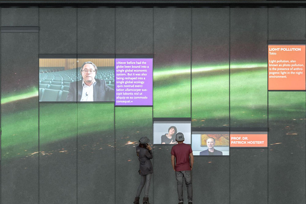 Teil des Humboldt Labors: Die Installation „Earthrise auf kinetischer Wand“.