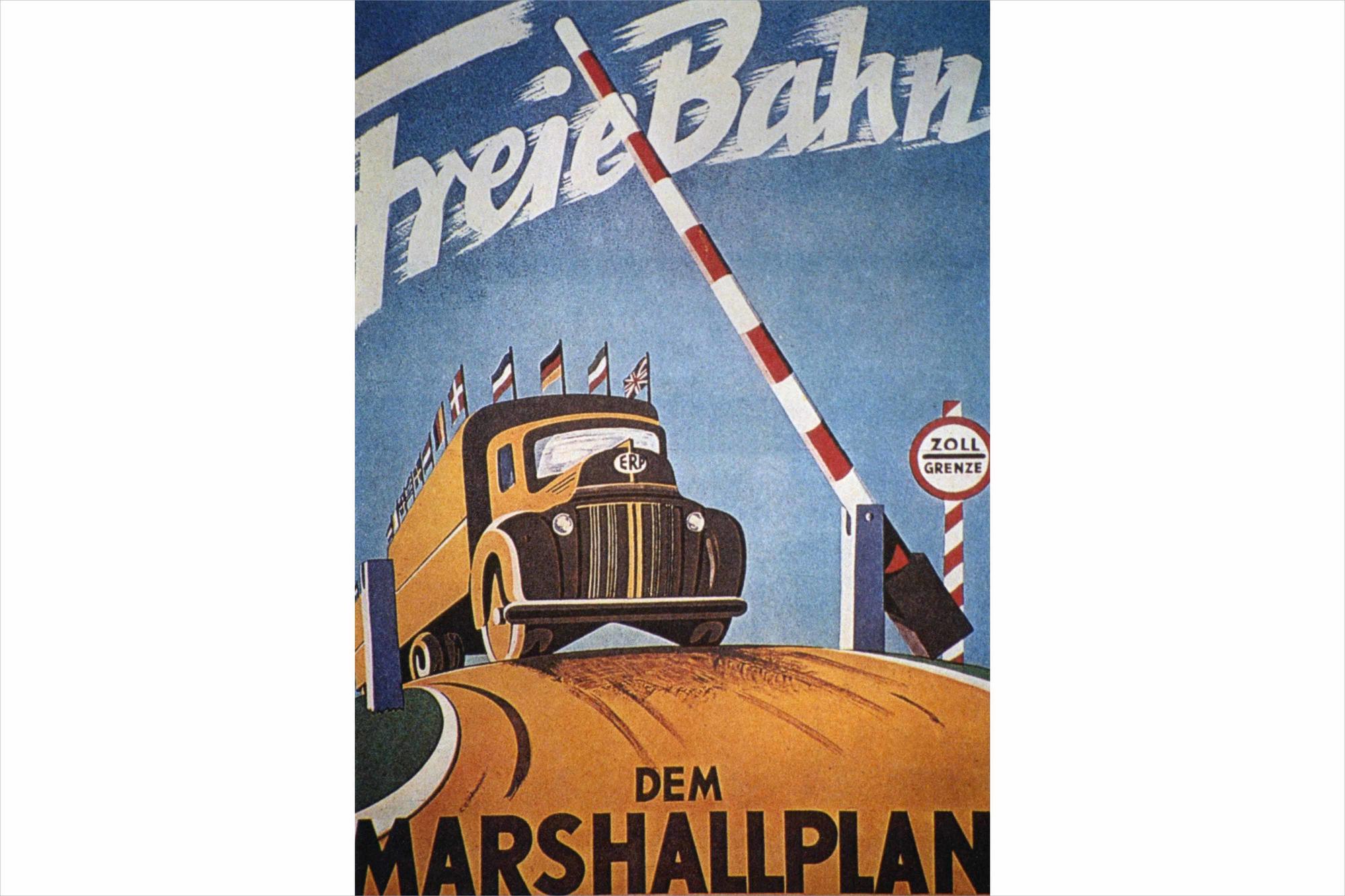 Die Kampagne rund um das „European Recovery Program“, populär geworden unter dem Namen Marshallplan, war Teil des Hilfsprogramms, mit dem die USA Europas nach dem ZweitenWeltkrieg wieder aufbauen wollten.