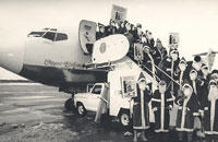 Voller Einsatz: Weihnachtsmänner der Arbeitsvermittlung Heinzelmännchen.