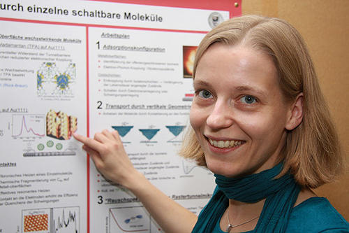 Klein, kleiner, am kleinsten. Die Experimentalphysikerin Katharina Franke untersucht, wie Moleküle als elektronische Bauteile genutzt werden können, etwa in Speicherchips und Prozessoren.