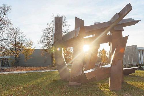A sculpture entitled “Perspectives” by the Berlin sculptor Volker Bartsch