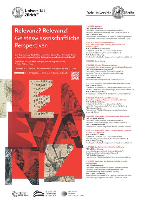 Relevanz? Relevanz! Geisteswissenschaftliche Perspektiven