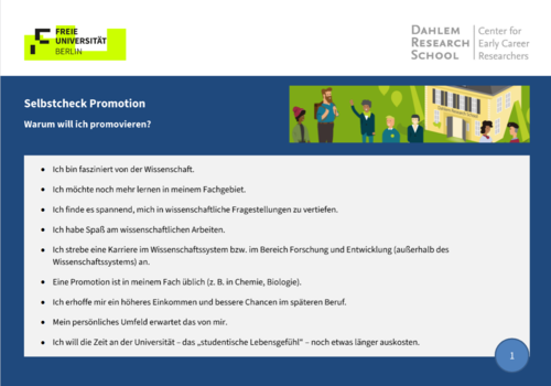 Selbstcheck Promotion