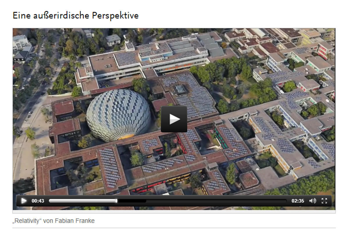Der Film „Relativity“ von Fabian Franke gewann den Videowettbewerb „Nachhaltigkeit an der Freien Universität“
