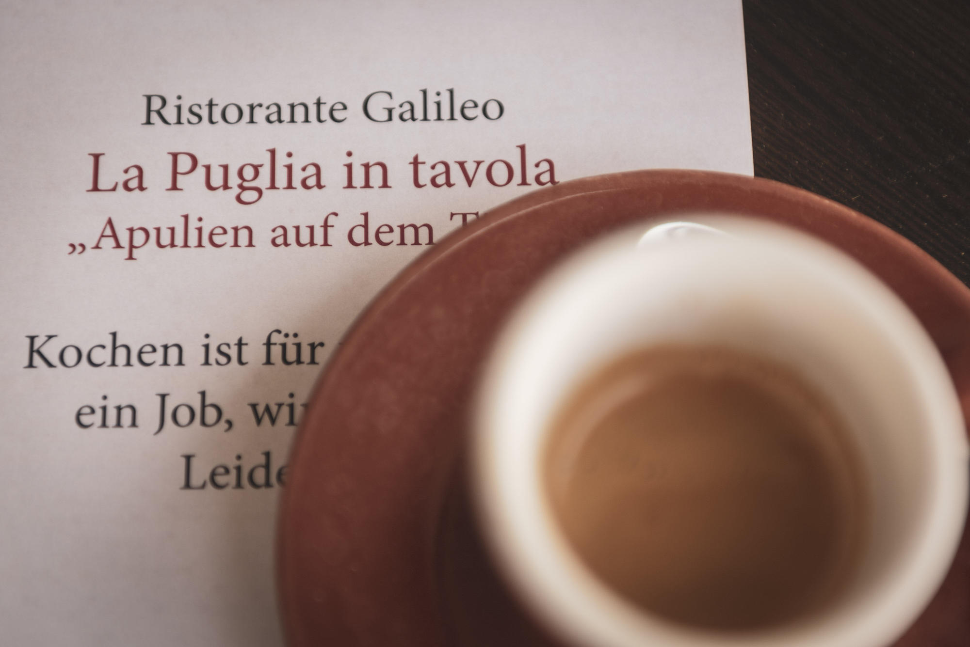 Gerichte aus Apulien, der Heimat von Cosimo Dalessandro, sind die Spezialität des Ristorante Galileo.