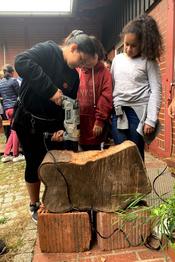 Beim Workshop "Wo die wilden Bienen leben" im September 2019