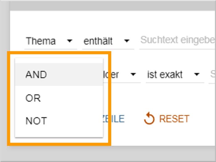 Suche mit mehreren Begriffen