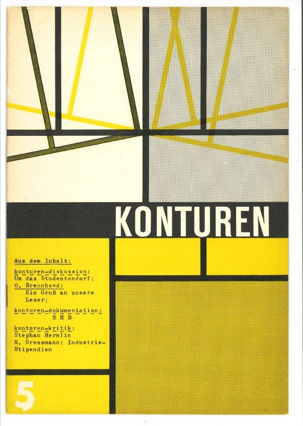 „Dorfnachrichten“ des Studentendorfs: Deckblatt der Zeitschrift Konturen