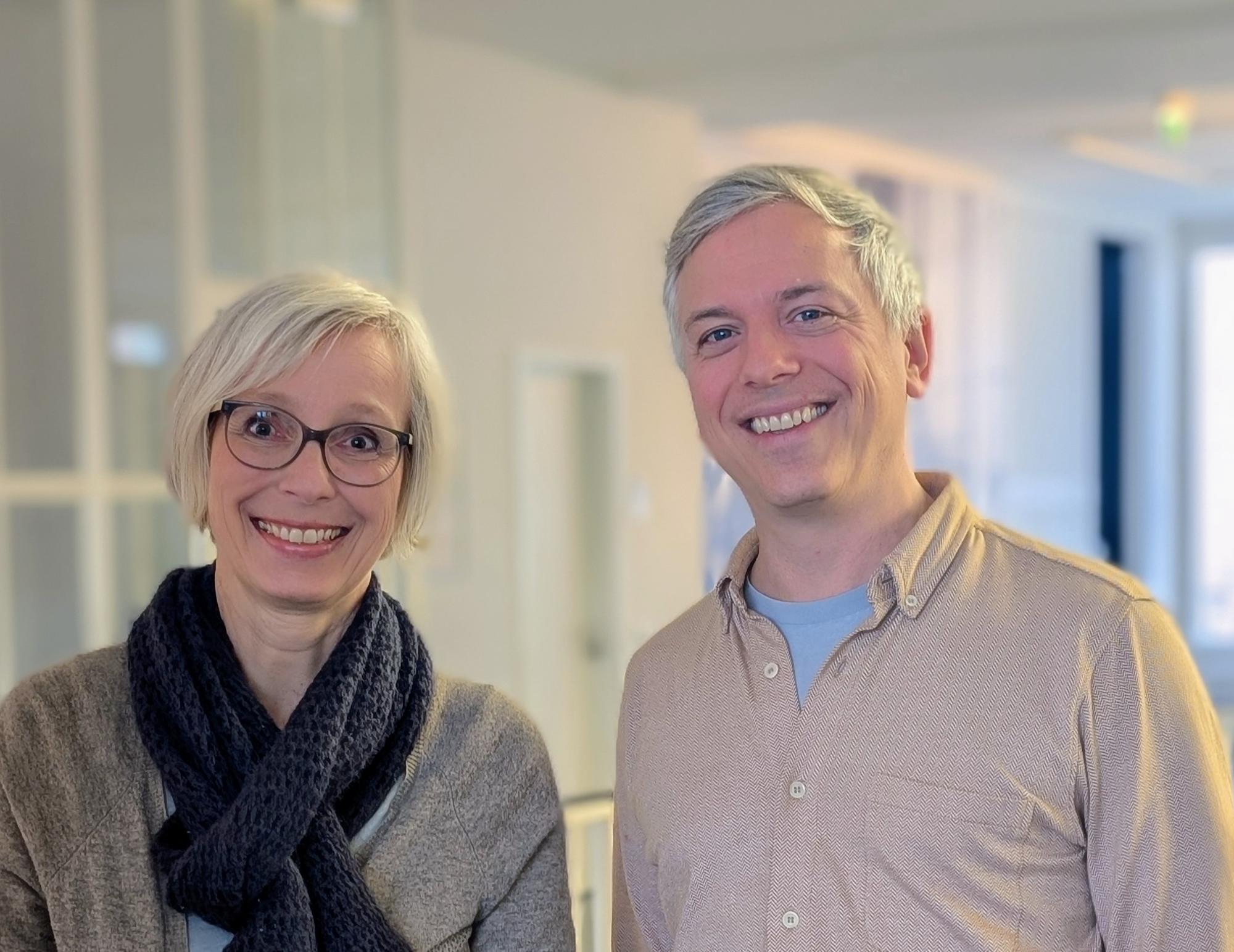 Dr. Andrea Tatai und  Benjamin Blinten, kommissarische Leitung der Universitätsbibliothek