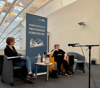 Lesung mit Dr. Nora Goldenbogen, v. l. n. r. Dr. Nora Pester, Dr. Nora Goldenbogen