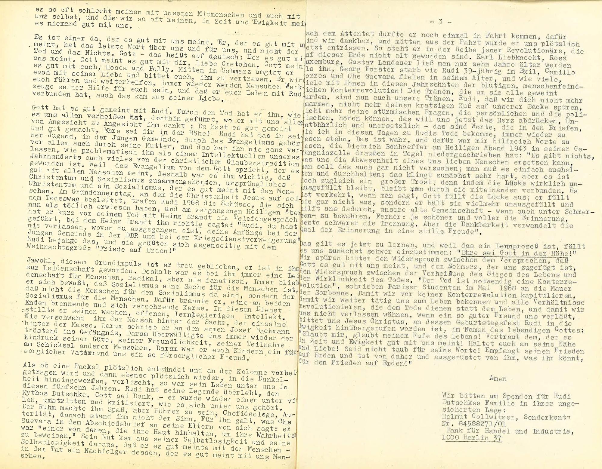 Grabrede für Rudi Dutschke, Seite 2-3
